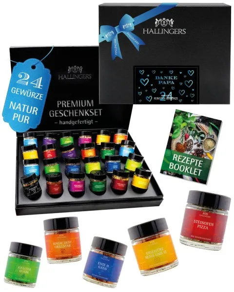 Danke Papa - Gewürz-Set, 24er Geschenkbox & Booklet