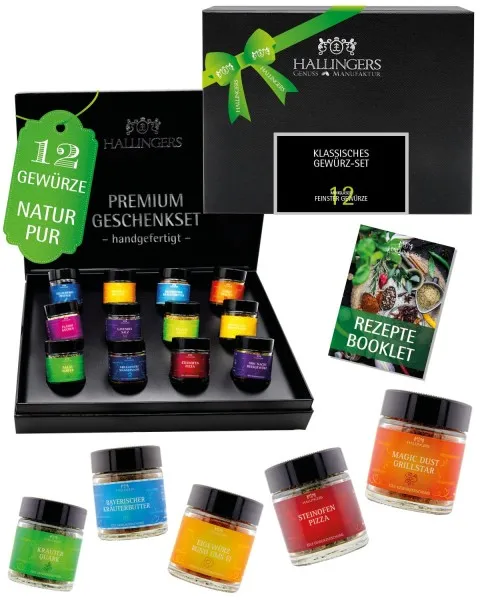 Klassisches Gewürz-Set - Gewürz-Set, 12er Geschenkbox & Booklet