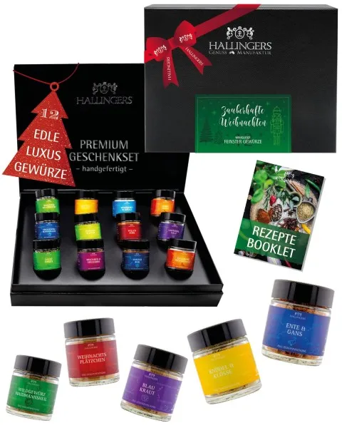 Zauberhafte Weihnachten - Gewürz-Set, 12er Geschenkbox & Booklet