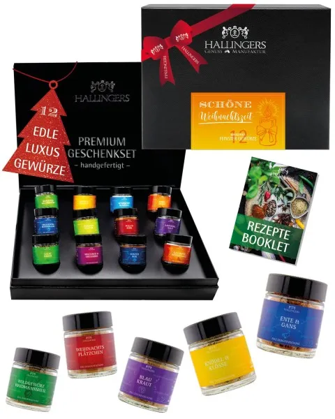 Schöne Weihnachtszeit - Gewürz-Set, 12er Geschenkbox & Booklet