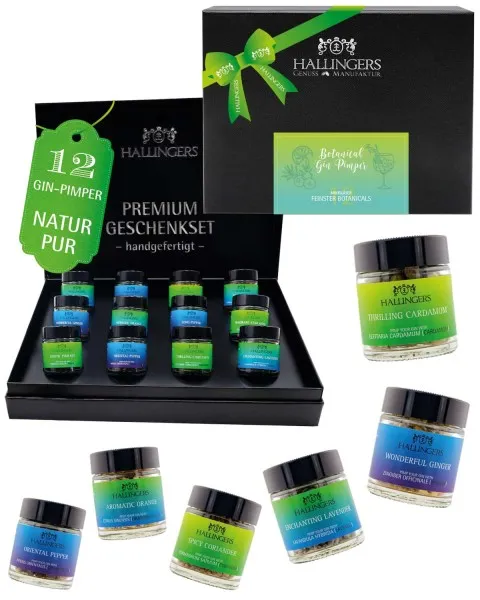 Botanical Gin Pimper XL - Gewürz-Set, 12er Geschenkbox & Booklet