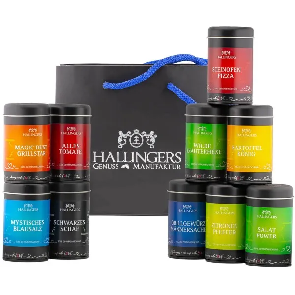 Best of Hallingers - Gewürz-Set, Probierset Aromadosen