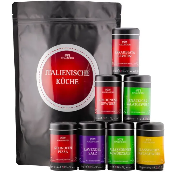 Italienische Küche - Gewürz-Set, Probierset Aromadosen
