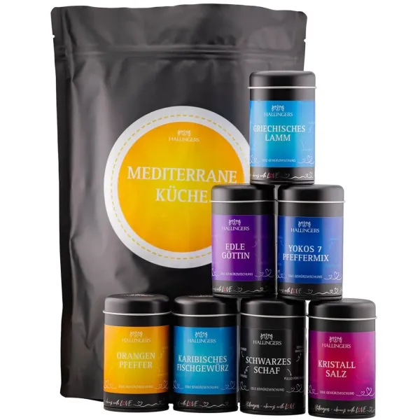 Mediterane Küche - Gewürz-Set, Probierset Aromadosen