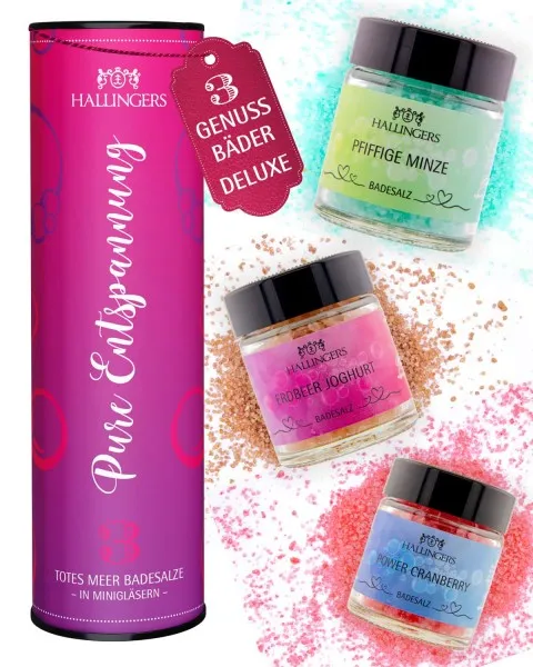 Pure Entspannung - Badesalze-Set, 3x Badezusatz Totes Meer