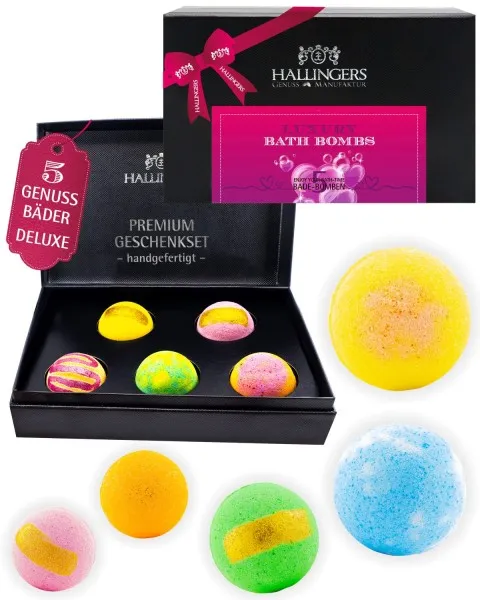 Luxury Bath Bombs - Pink - Badebomben-Set, 5 Badekugeln Bath Bomb