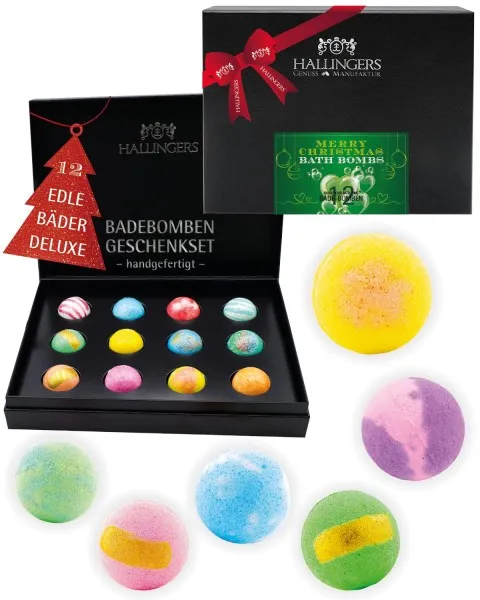 Merry Christmas - Bath Bombs - Green - Badebomben-Set, 12 Badekugeln Bath Bomb