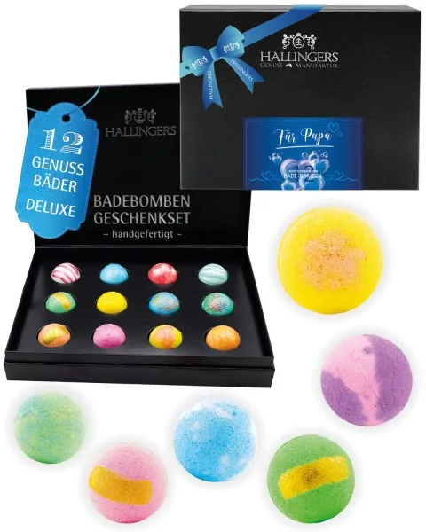 Zum Vatertag - Badebomben-Set, 12 Badekugeln Bath Bomb