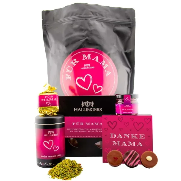 Für Mama XXL (großes Mitbringsel Nougatmandeln, Pralinen, Schokolade, Konfitüre & Gewürz) - Feinkost-Set, XXL-Wundertüte Gourmet