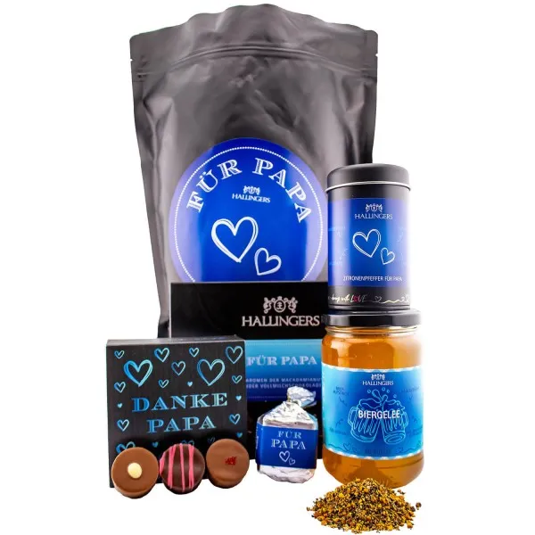 Für Papa XXL (großes Mitbringsel Aufstrich, Gewürz, Schokolade, Pralinen & Busserl) - Feinkost-Set, XXL-Wundertüte Gourmet