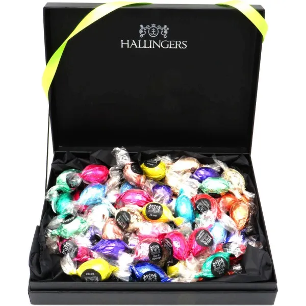Easter Box green (großes Osternest mit 60 Pralinen-Ostereiern mit & ohne Alkohol) - Feinkost-Set, Gourmet-Auswahl XXL
