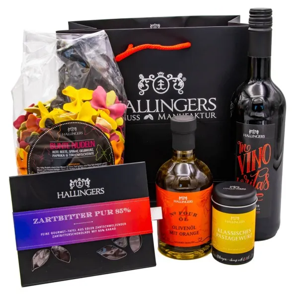 Pasta Time (großes Mitbringsel Wein, Bunte Nudeln, Olivenöl, Schokolade & Pasta-Gewürz) - Feinkost-Set, Gourmet-Auswahl XXL