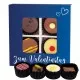 Blue, Zum Valentinstag - Pralinen, mit & ohne Alkohol
