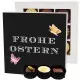 Frohe Ostern Black L - Pralinen, ohne Alkohol handmade