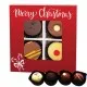 Merry Christmas Rot - Pralinen, mit & ohne Alkohol