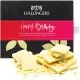 Weiße Tafel Happy Birthday Pink (Mango-Vanille) - Weiße Schokolade, handmade ohne Alkohol