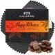 10x Vollmilch-Tafel Happy Halloween (Orange) - Schokolade, handmade ohne Alkohol