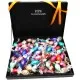Easter Box orange (großes Osternest mit 90 Pralinen-Ostereiern mit & ohne Alkohol) - Feinkost-Set, Gourmet-Auswahl XXL