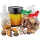 Fröhliche Weihnachten XXL (großes Mitbringsel Pralinen Nougat-Mandeln & schokolierte Orangen) - Feinkost-Set, Gourmet-Auswahl XXL