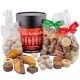 Frohe Weihnachten XXL (großes Mitbringsel Pralinen Nougat-Mandeln & schokolierte Orangenscheiben) - Feinkost-Set, Gourmet-Auswahl XXL