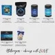 Happy Birthday Blue (großes Mitbringsel Kaffee Schokolade 9er Pralinen Mandeln & Gewürz) - Feinkost-Set, XXL-Geschenkkorb Gourmet