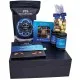 Happy Birthday Blue (großes Mitbringsel Kaffee Schokolade 9er Pralinen Mandeln & Gewürz) - Feinkost-Set, XXL-Geschenkkorb Gourmet