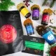 Danke & Frohe Weihnachten XXL (großes Mitbringsel Tafel Schokolade WinterglitzernTee & XMS-Gewürze) - Feinkost-Set, XXL-Wundertüte Gourmet