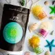 Bubble Tüte (kleines Badeparty Mitbringsel Lemongrass, Vanille & Pfirsich) - Badesalz-Set, Badezusatz in Wundertüte