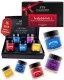 Trinkschokolade & feine Heißgetränke (Mitbringsel  Trinkschokis & Gewürze) - Trinkschokolade-Set, 5x Miniglas Geschenkbox