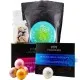 Bubble Tüte XXL (großes Badeparty Mitbringsel Badebomben, Nougat-Mandeln & Schokolade) - Badesalz-Set, Badezusatz XXL-Wundertüte
