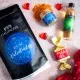 Zum Valentinstag blue (kleiner Liebesgruß Nougat-Busserl, Nuss-Likör & Grill-Gewürz) - Feinkost-Set, Gourmet-Auswahl Wundertüte