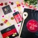 Ich liebe Dich XXL (großer Liebesgruß Pralinen, Nougat-Busserl, Tafel Schokolade & Kochlöffel) - Feinkost-Set, XXL-Wundertüte Gourmet