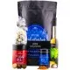 Zum Valentinstag blue XXL (großer Liebesgruß Haselnuss-Likör Nougat Pralinen Schokolade & Gewürz) - Feinkost-Set, XXL-Wundertüte Gourmet