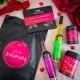 Zum Valentinstag pink XXL (großer Liebesgruß Pralinen Gewürz Olivenöl Himbeeressig & Schokolade) - Feinkost-Set, XXL-Wundertüte Gourmet
