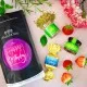 Happy Birthday pink (kleiner Geburtstagsgruß Nougat-Busserl Gewürz & Konfitüre) - Feinkost-Set, Gourmet-Auswahl Wundertüte
