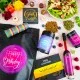 Happy Birthday pink XXL (großer Geburtstagsgruß Essig, Gewürz, Eistee, Pralinen, Schokolade & mehr) - Feinkost-Set, XXL-Wundertüte Gourmet