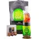 Viel Glück XXL (großer Glücksgruß Pralinen, Tee, Tafel Schokolade & Fruchtsaftbärchen) - Feinkost-Set, XXL-Wundertüte Gourmet