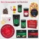 Frohe Weihnachten (große Selektion Pralinen, Pasta, Lebkuchen, Nougat, Duftkerze, Tee & mehr) - Feinkost-Set, XXL-Geschenkkorb Gourmet