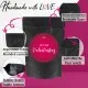 Zum Valentinstag pink (kleiner Liebesgruß Nougat-Busserl Himbeerbalsam & Grüner Tee) - Feinkost-Set, Gourmet-Auswahl Wundertüte
