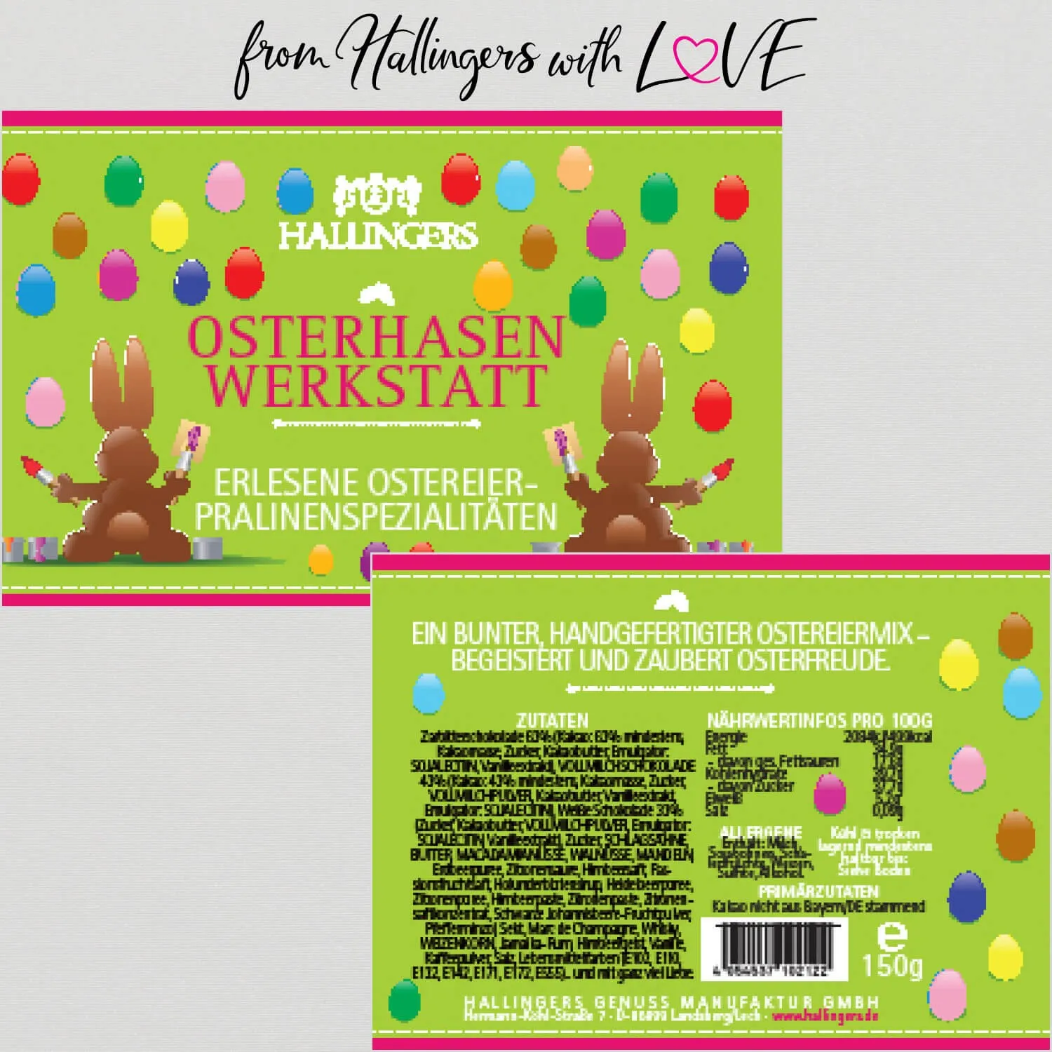 Osterhasen Werkstatt - Pralinen-Osterei, ohne Alkohol handmade