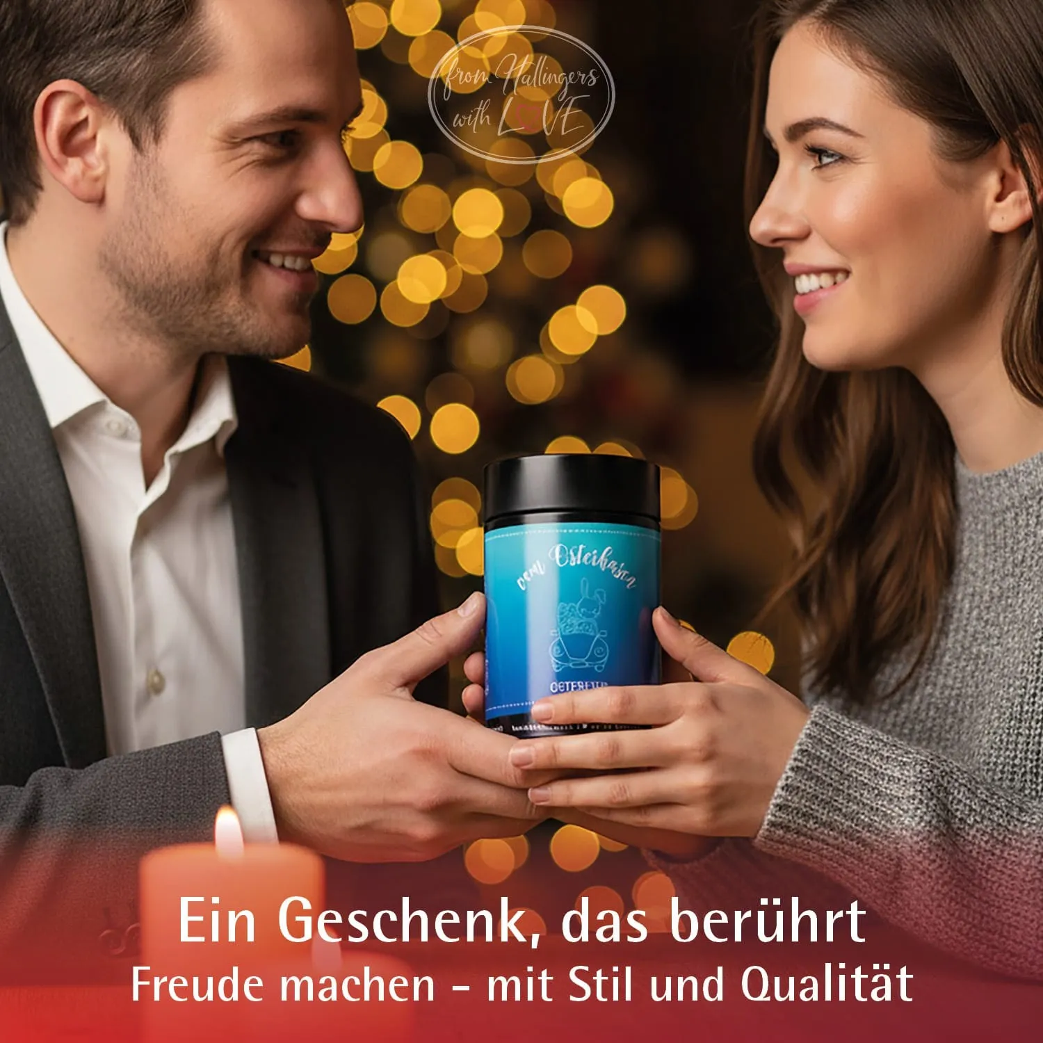 Vom Osterhasen - Pralinen-Osterei, ohne Alkohol handmade