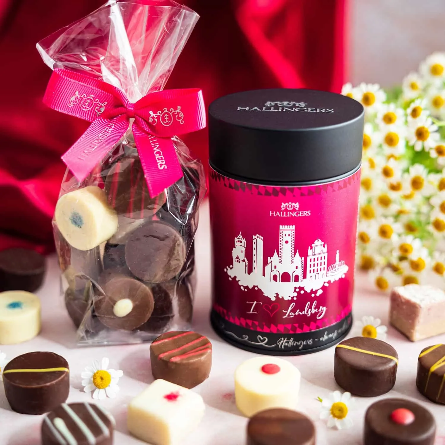 PRALINEN IN DER GESCHENKDOSE OHNE ALKOHOL - Edle handgemachte Pralinen aus feinstem Confiserie-Edelkakao, stilvoll verpackt in einer hochwertigen Geschenkdose. Perfekt als exklusives Geschenk für besondere Genussmomente