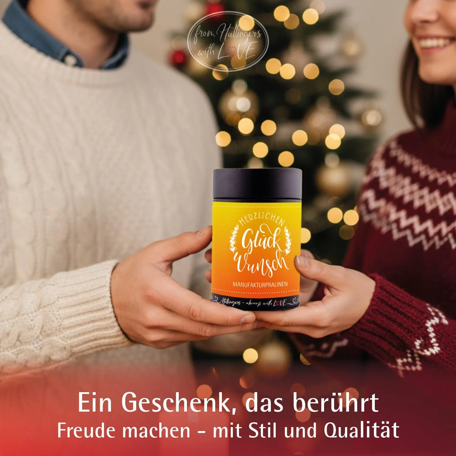 Herzlichen Glückwunsch - Pralinen, ohne Alkohol handmade