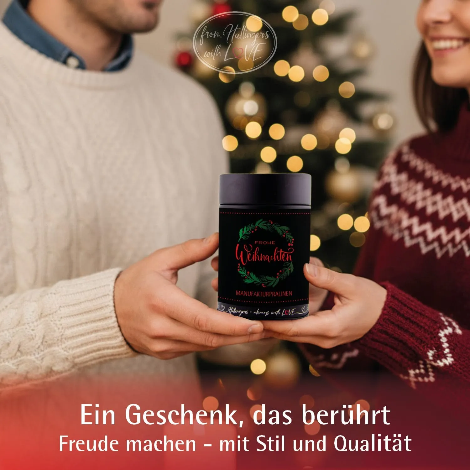 Frohe Weihnachten - Pralinen, ohne Alkohol handmade