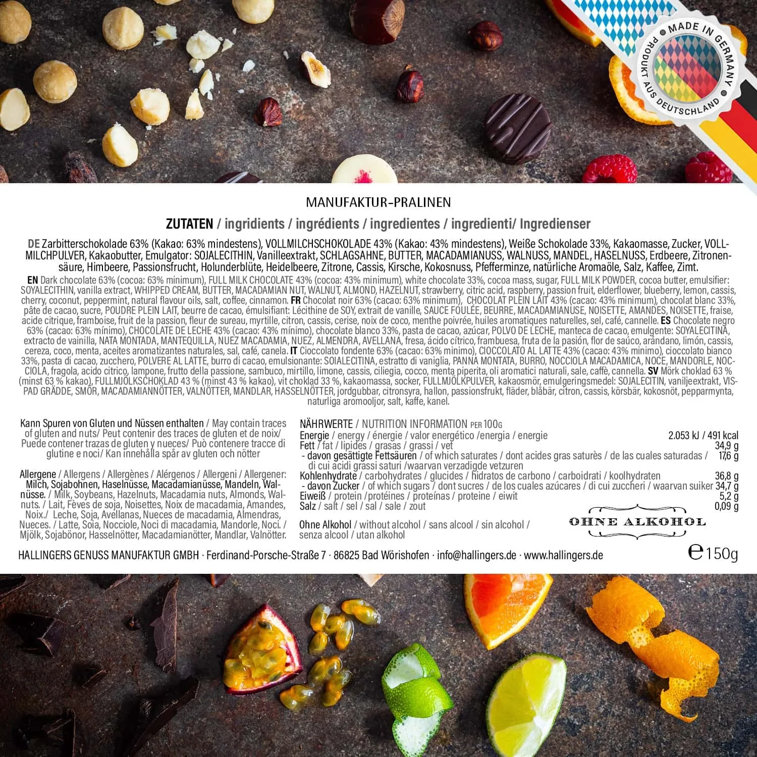 Happy New Year - Pralinen, ohne Alkohol handmade