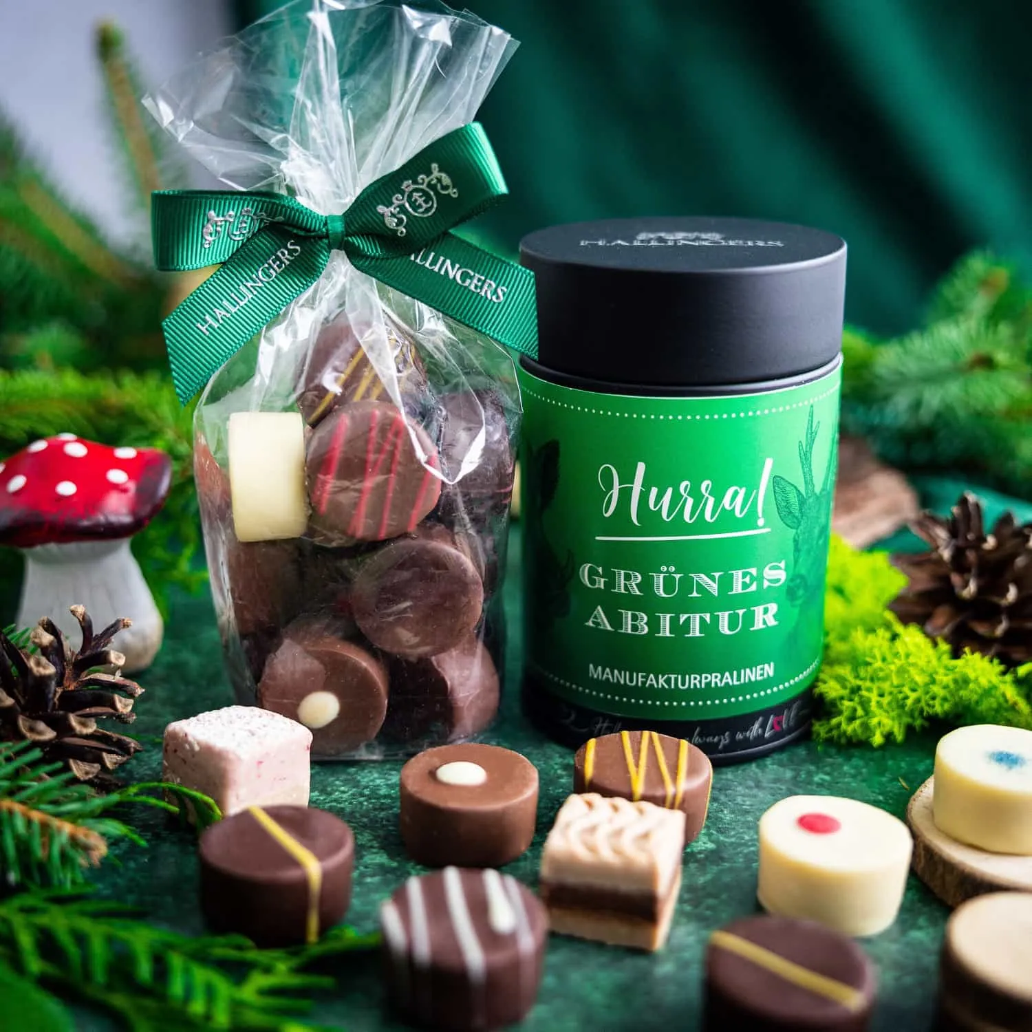 PRALINEN IN DER GESCHENKDOSE OHNE ALKOHOL - Edle handgemachte Pralinen aus feinstem Confiserie-Edelkakao, stilvoll verpackt in einer hochwertigen Geschenkdose. Perfekt als exklusives Geschenk für besondere Genussmomente