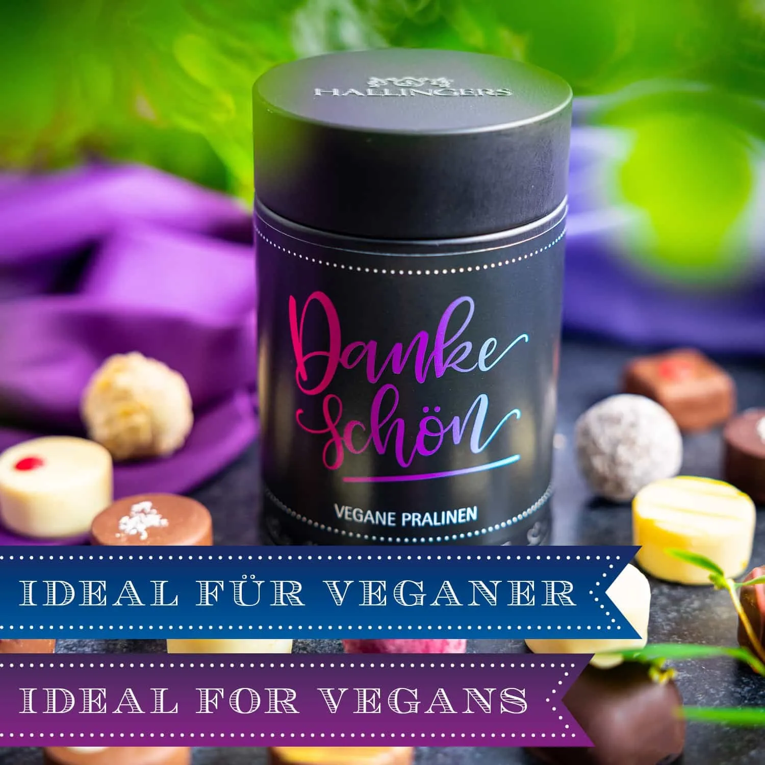 HANDWERK STATT MASSENWARE - Edition \Dankeschön\: Kein veganer Kompromiss, sondern Pralinen auf einem Niveau, das selbst überzeugte Schokoladenliebhaber überrascht und industrielle Standardware alt aussehen lässt