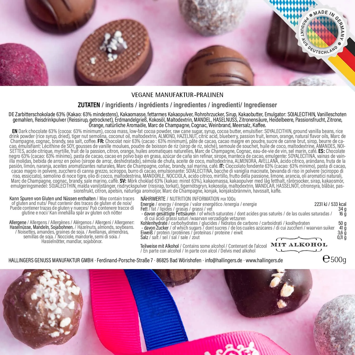 Frohe Ostern - Vegane Pralinen, mit & ohne Alkohol