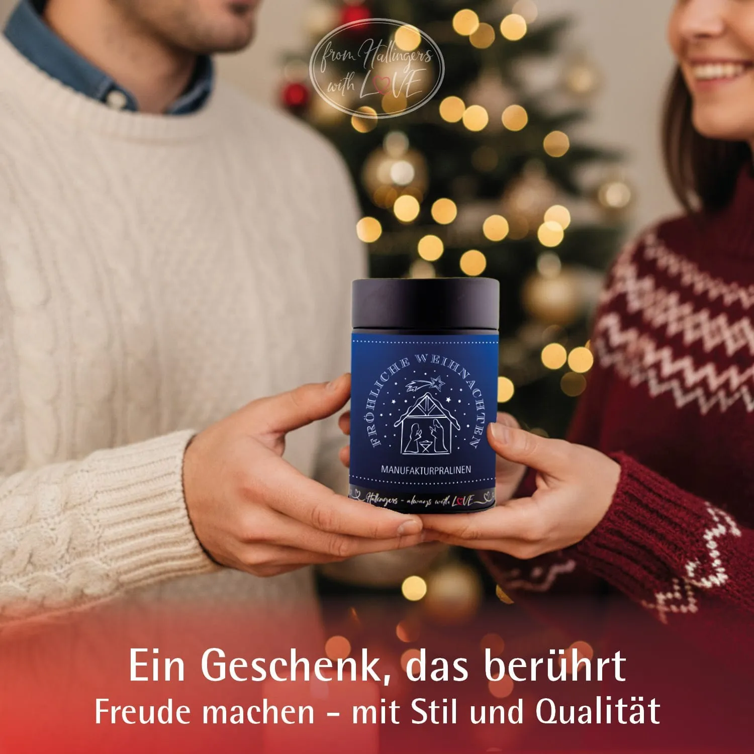 Fröhliche Weihnachten - Pralinen, ohne Alkohol handmade