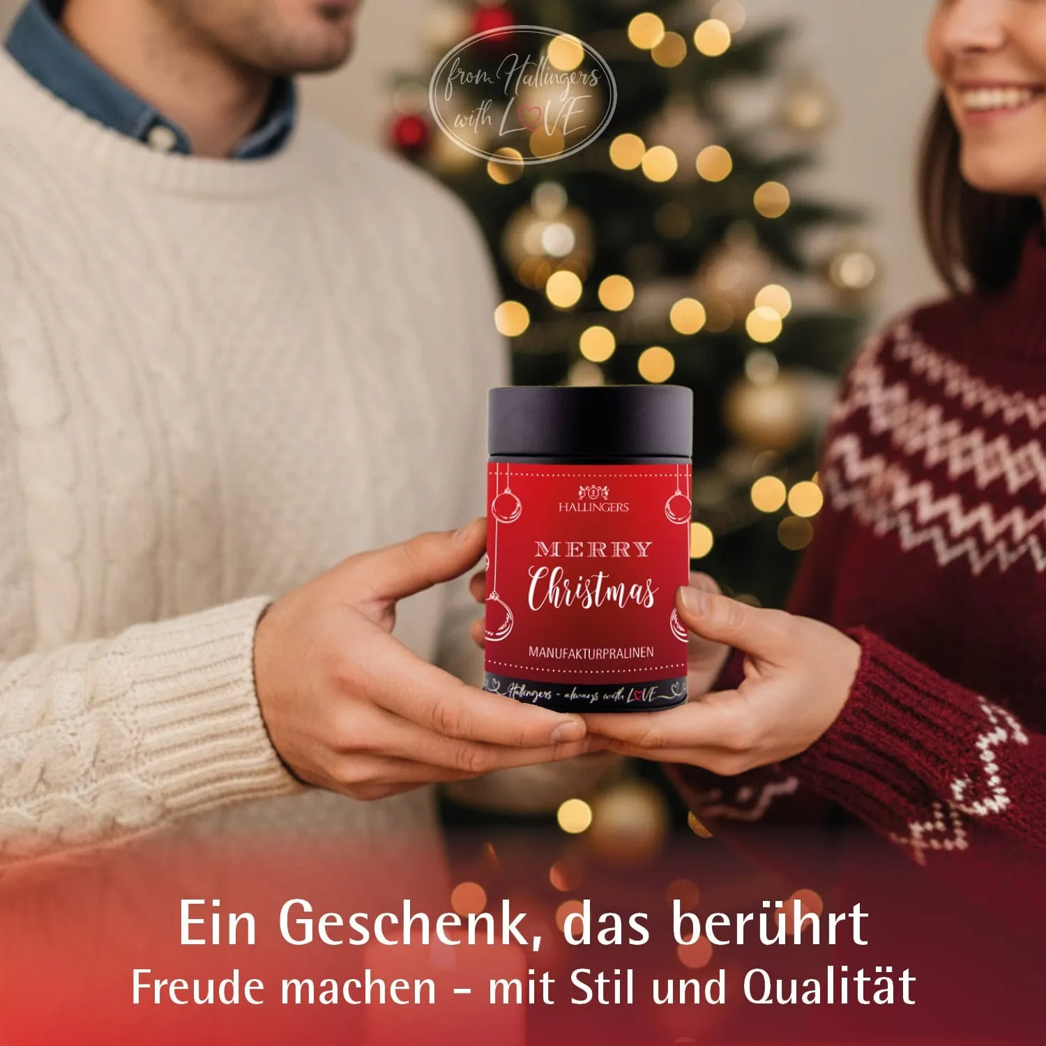 Merry Christmas - Pralinen, ohne Alkohol handmade